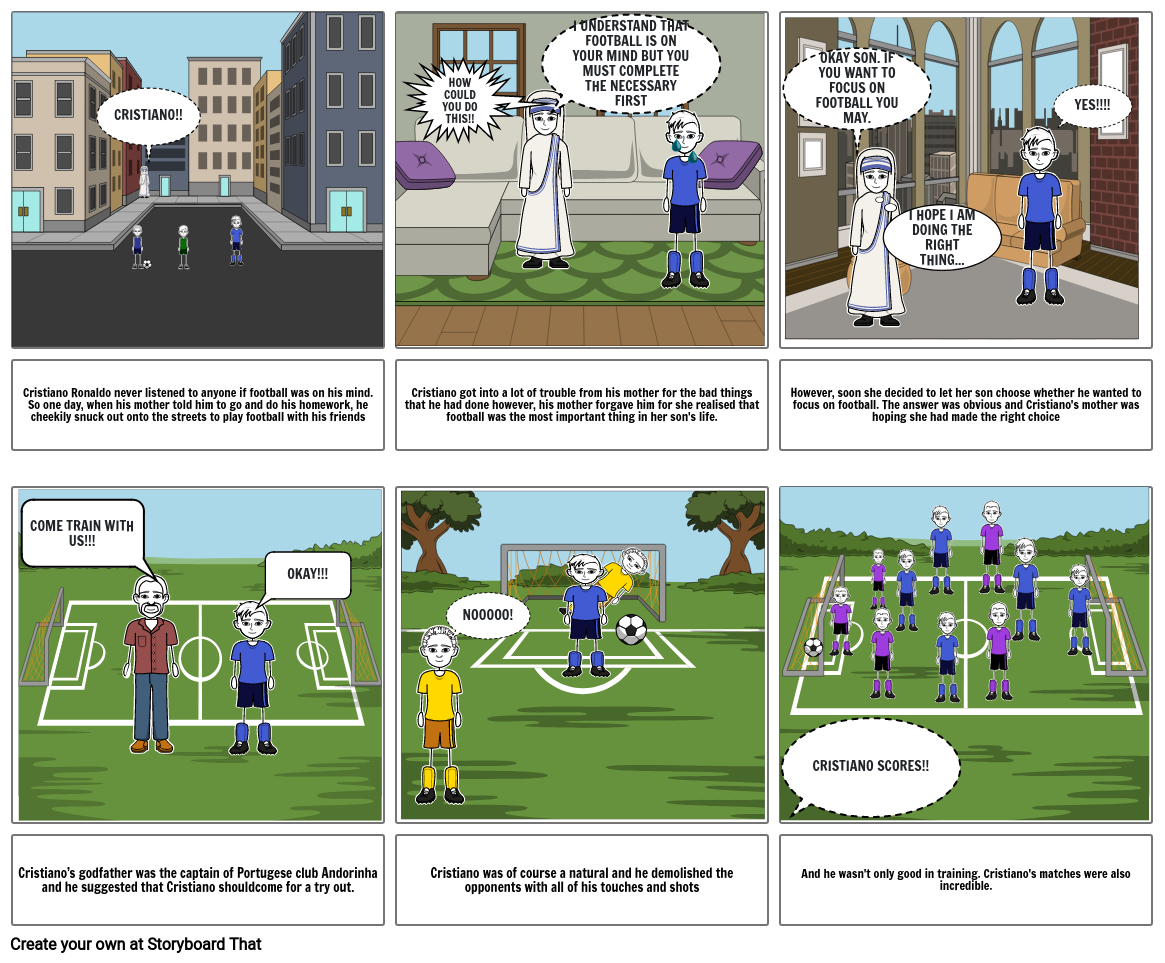 Cristiano Ronaldo comic Storyboard by b911ab88