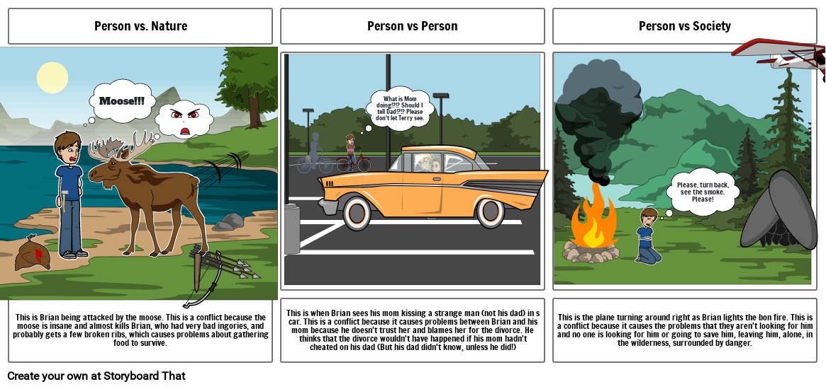 Hatchet Conflict Storyboard by b963a6d2