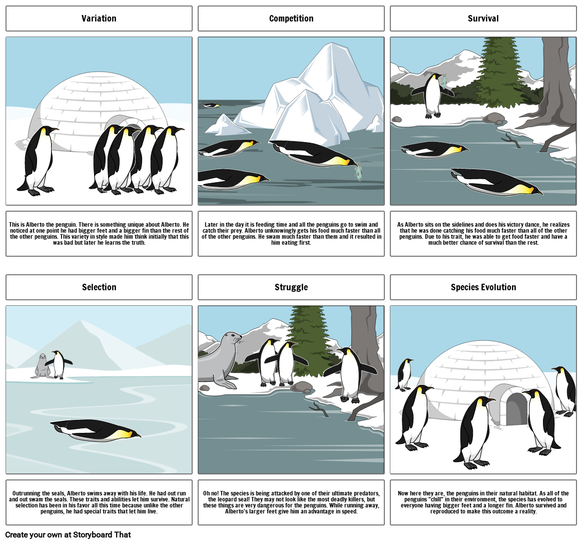 Penguin Storyboard by b9a618d0