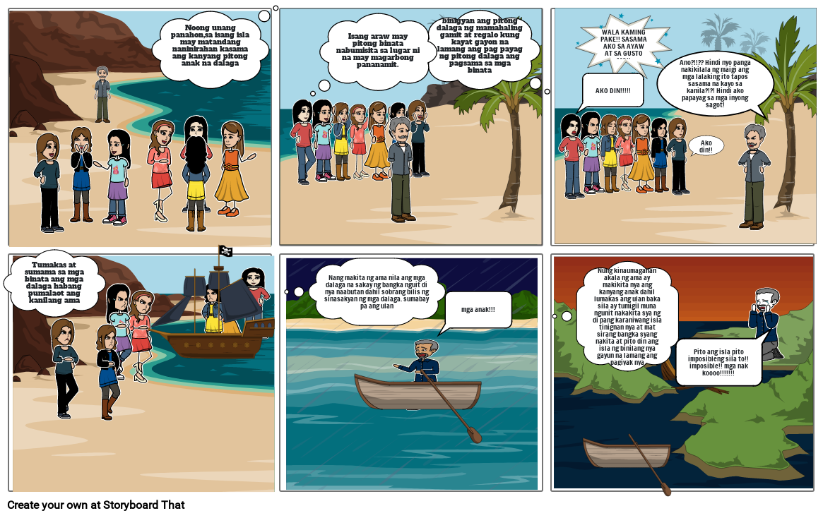 Alamat Ng Isla Ng Pitong Makasalanan Storyboard