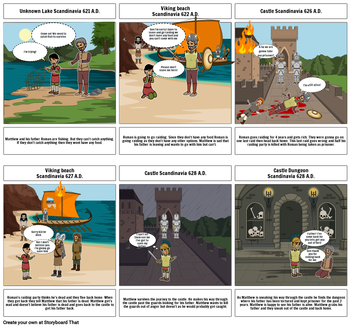 Viking story Storyboard by b9fcaa05