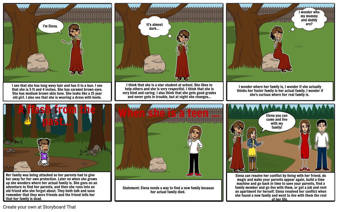 Elena's story Storyboard por ba00ec3f