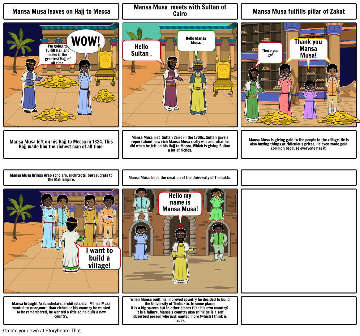 mansa musa storyboards Storyboard by ba8c7bde