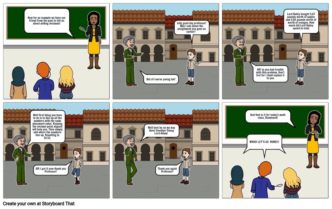 Math Comic Strip Storyboard by baca50d0
