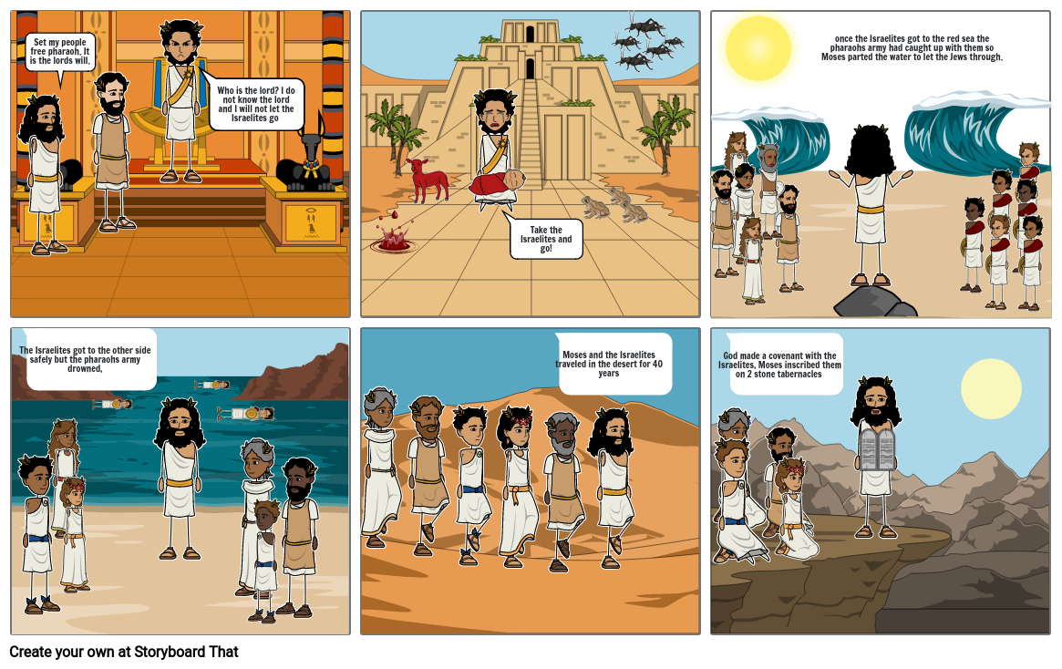 The Exodus Story Storyboard by bada9aca