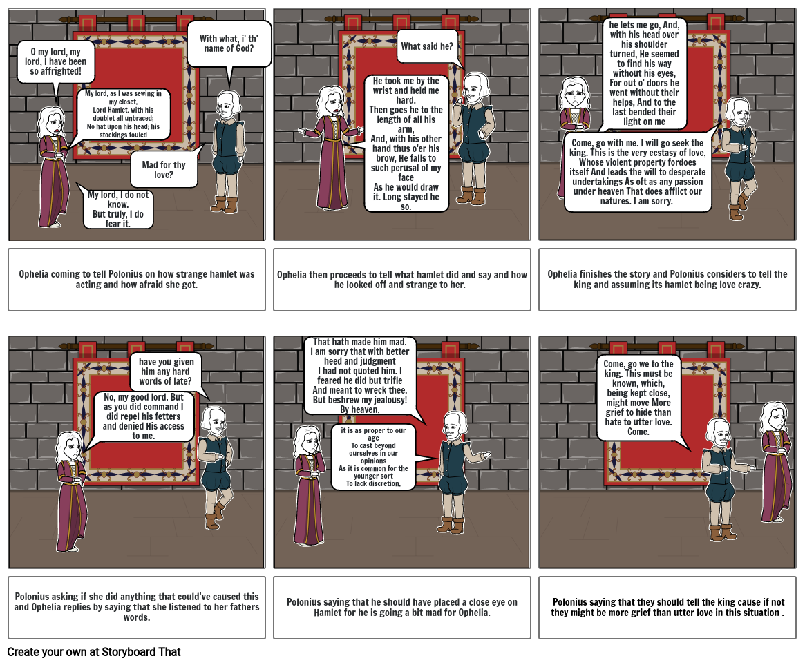 Act 2 Hamlet story board