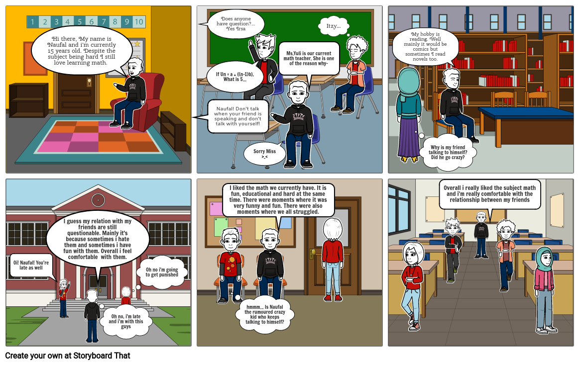 Reflection comic math. Naufal Storyboard by bb120837