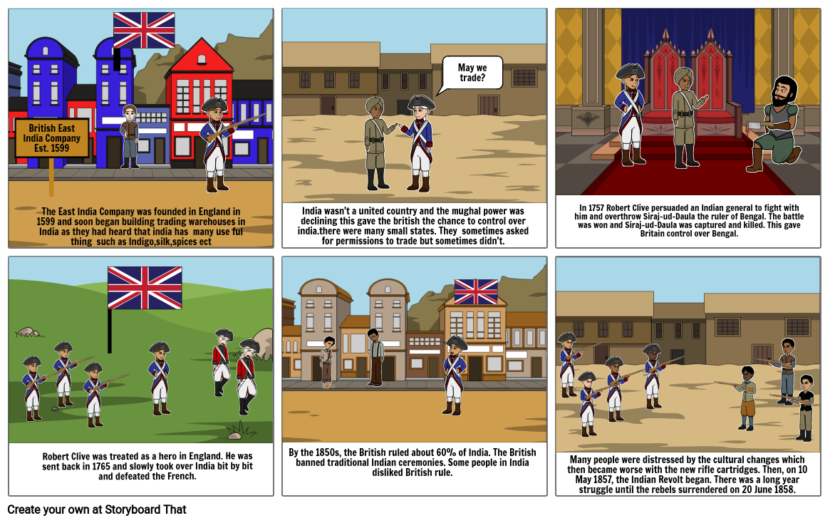 start of british rule in india Storyboard por bb2ad9df