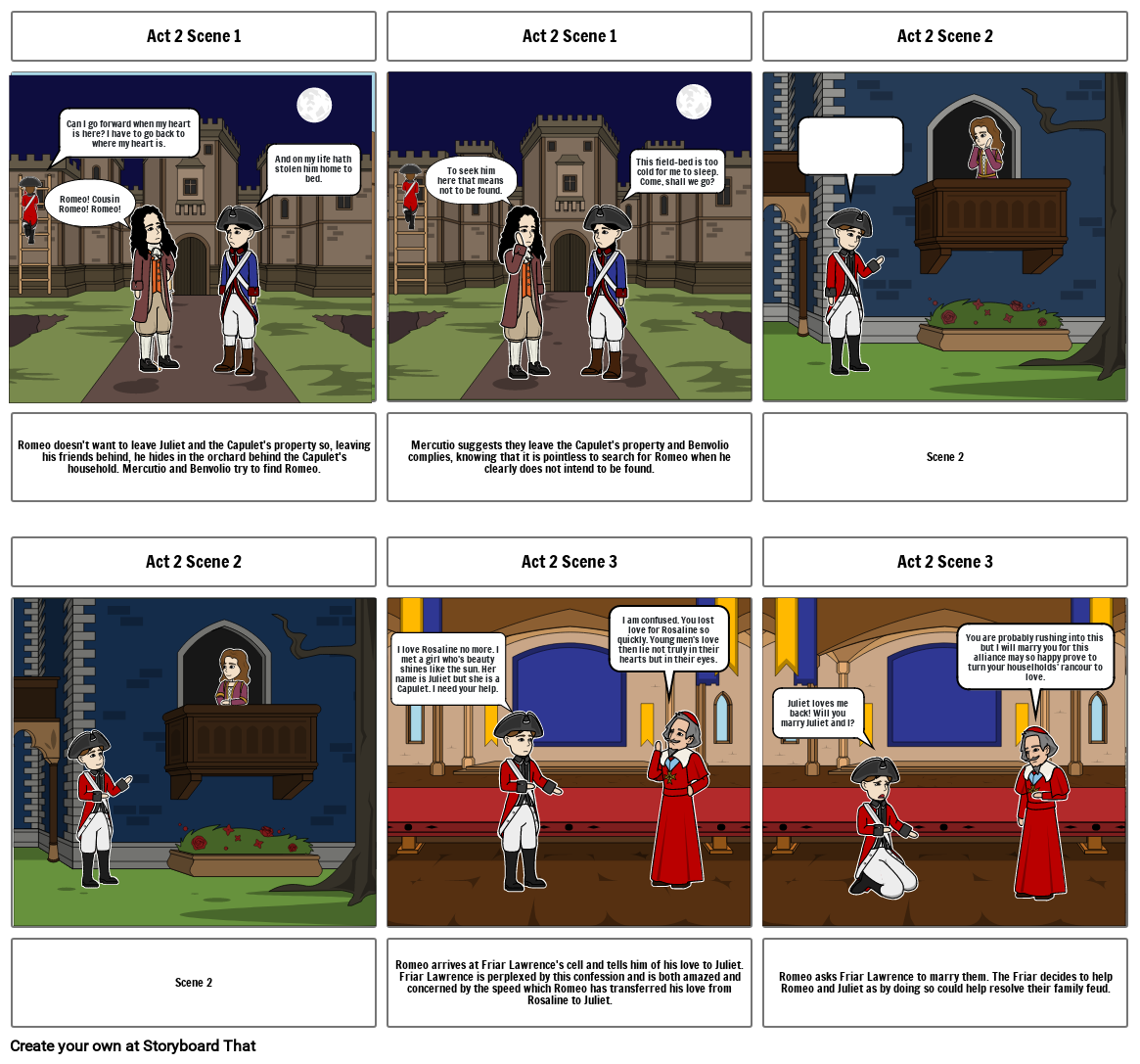 Act 2 Romeo And Juliet Storyboard By Bb346f5f