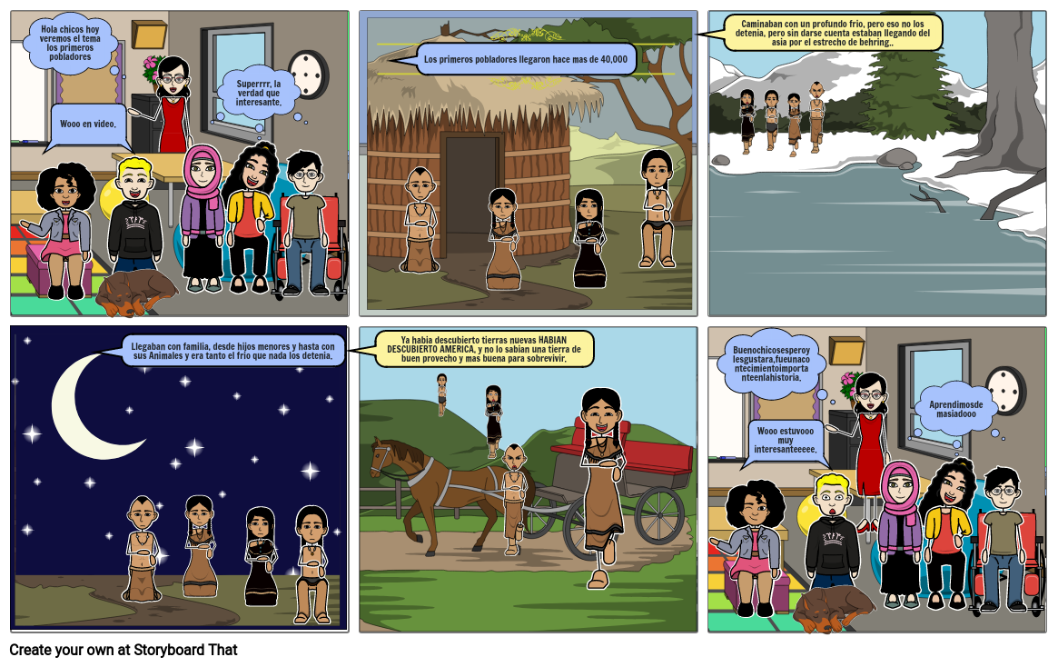 Los primeros pobladores de America Storyboard by bb4a84dd