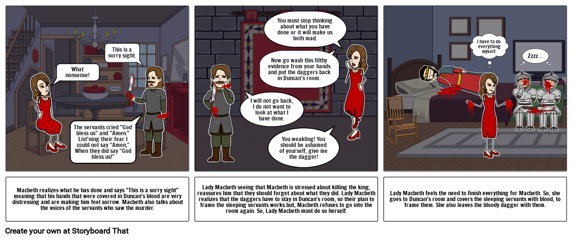 macbeth act 2 scene 2 Storyboard por bb8f1935