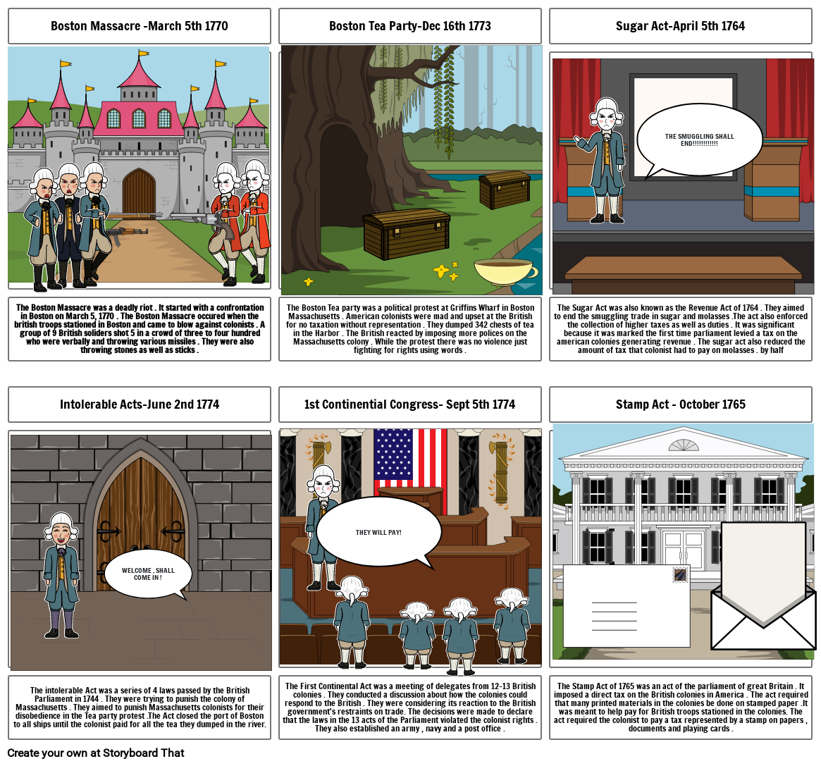 American Revolution Storyboard