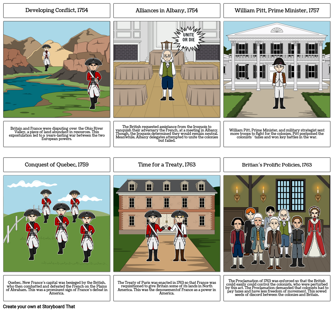 French and Indian War Storyboard by bbb7b877