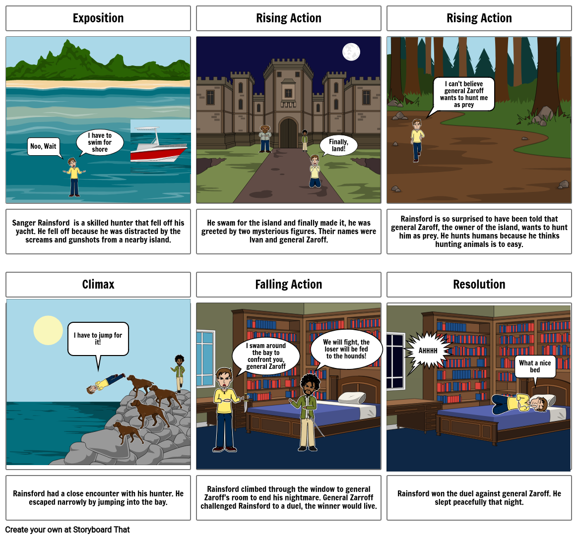 English most dangerous game Storyboard por bbc288b2