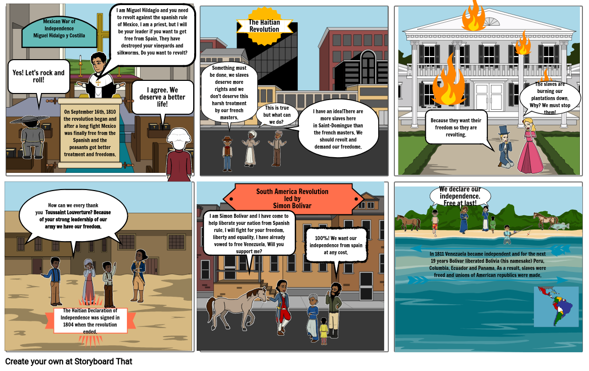 Latin America Independence Storyboard by bc1b3751