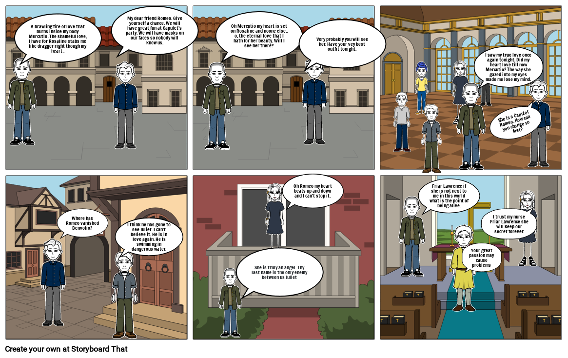 Romeo Juliet Storyboard By Bc335866 Romeo Juliet Storyboard By Bc335866