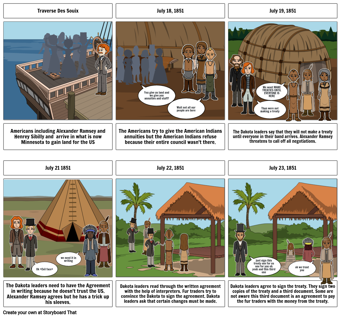 Traverse des sioux Storyboard por bccf709e