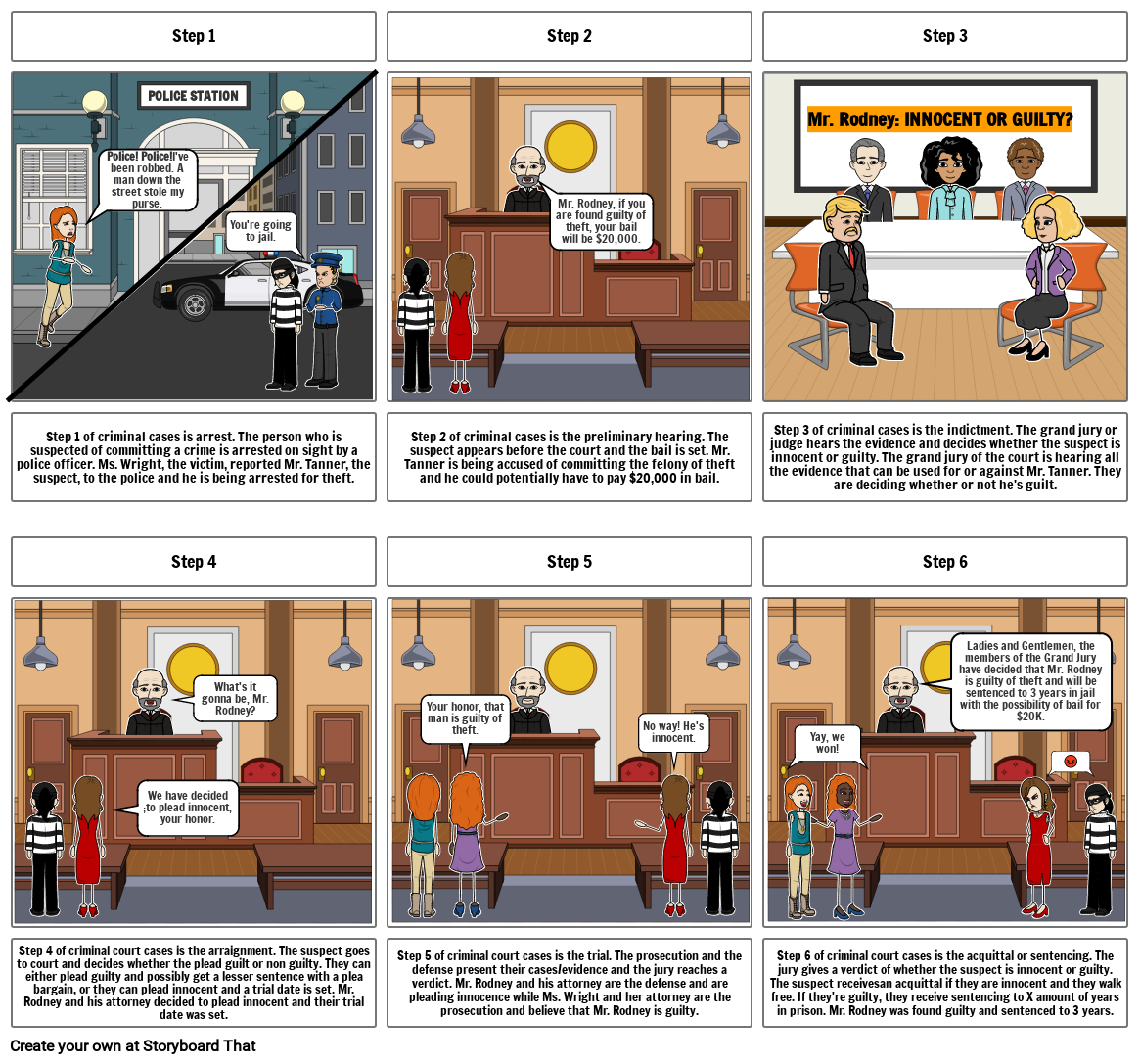 Criminal Justice Process Storyboard Assignment