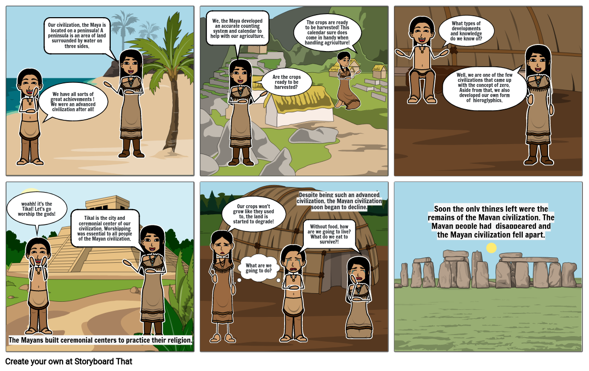 decline of the mayan empire Storyboard by bd1dce0d