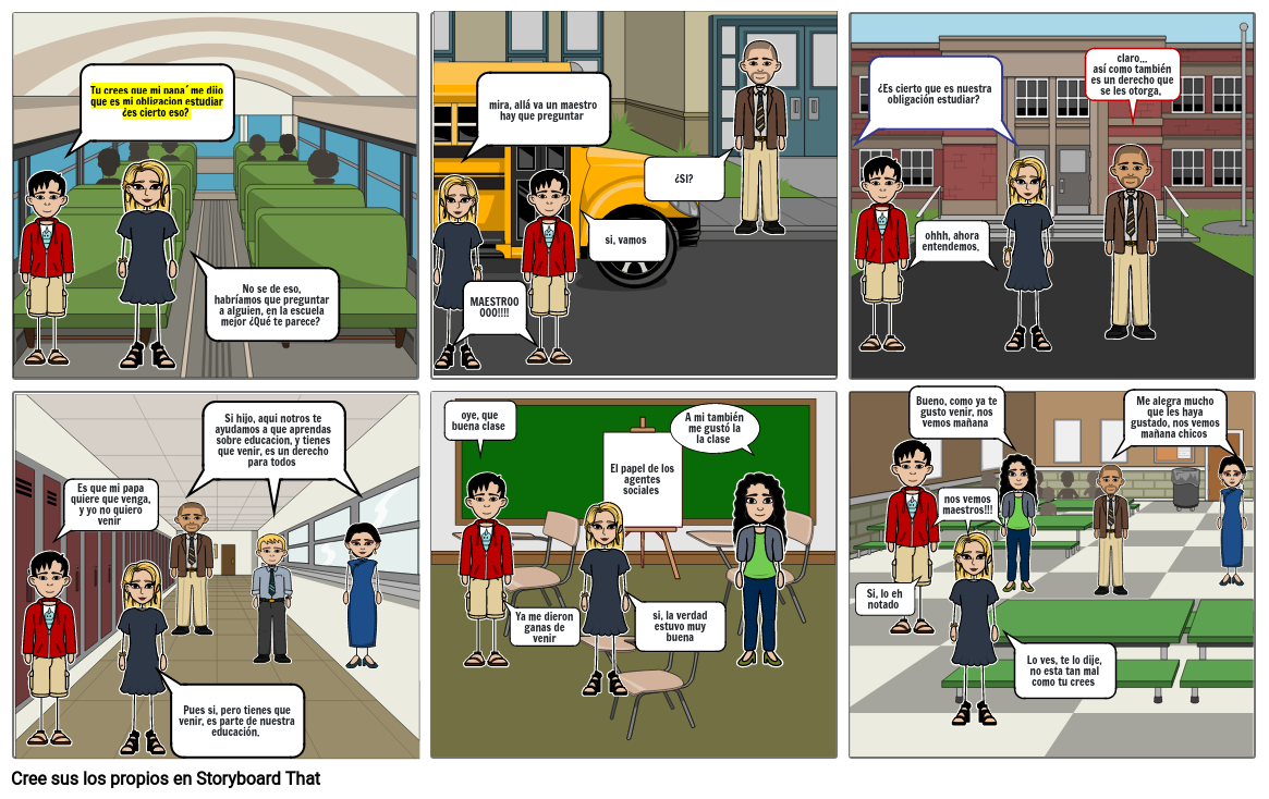 el papel de los agentes sociales Storyboard by bd382b53