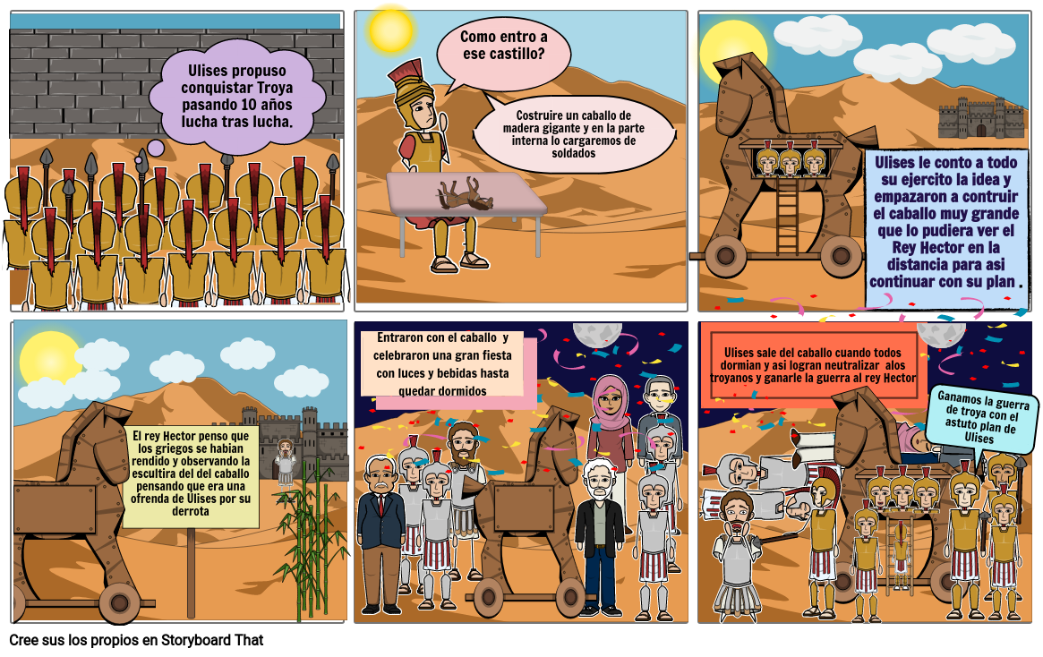 La guerra de troya Storyboard por bd4f413e