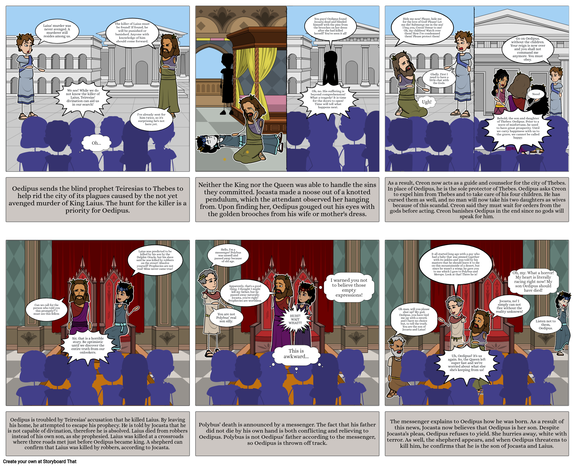 Oedipus Rex Comic Strip Storyboard By Bd7bee83