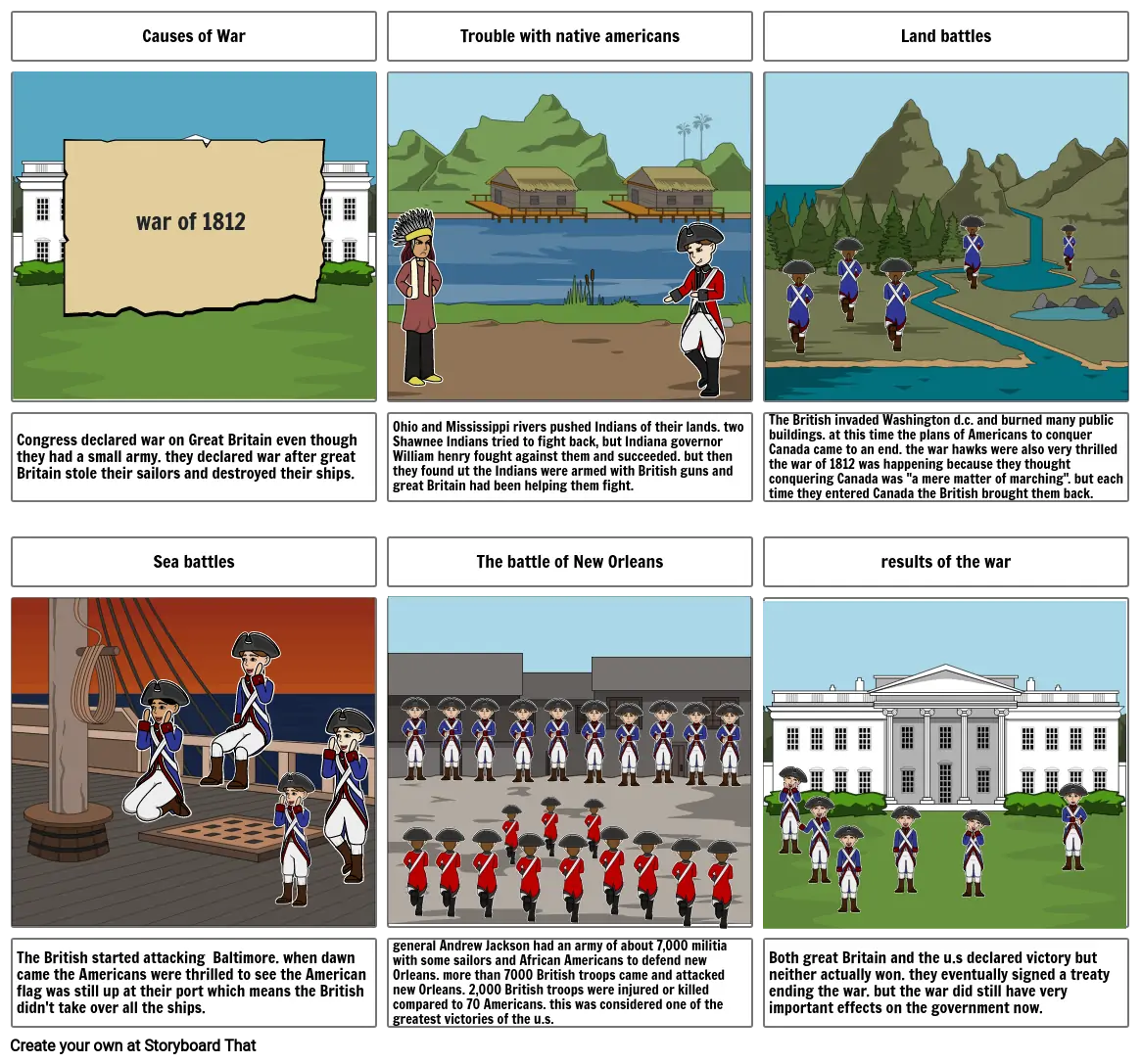 War of 1812 Storyboard par bd8fe918