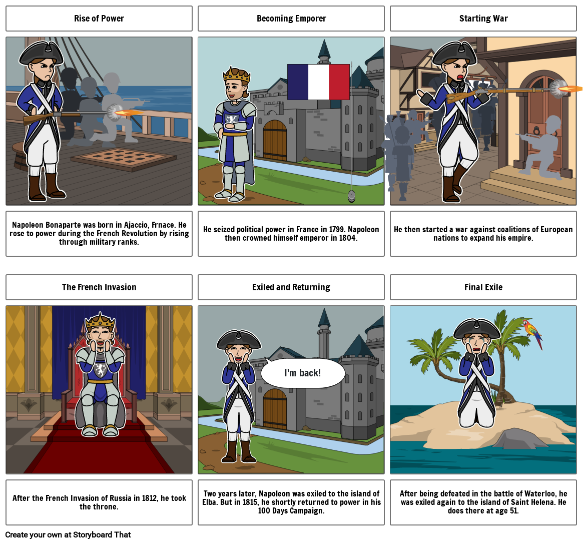 French Revolution Cartoon: Napoleon&#39;s Life and Achievements