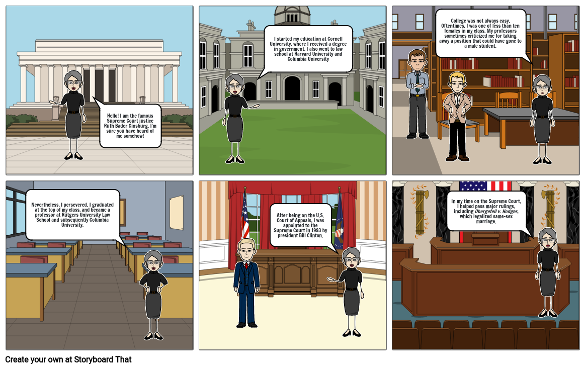 ruth bader ginsburg storyboard Storyboard by bdf973c8