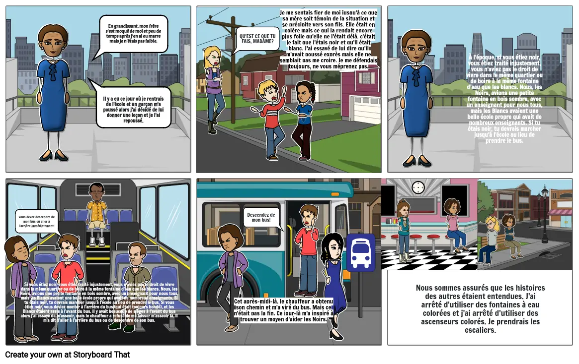 Story Of Rosa Parks 1 Storyboard By Be1f1a2e 