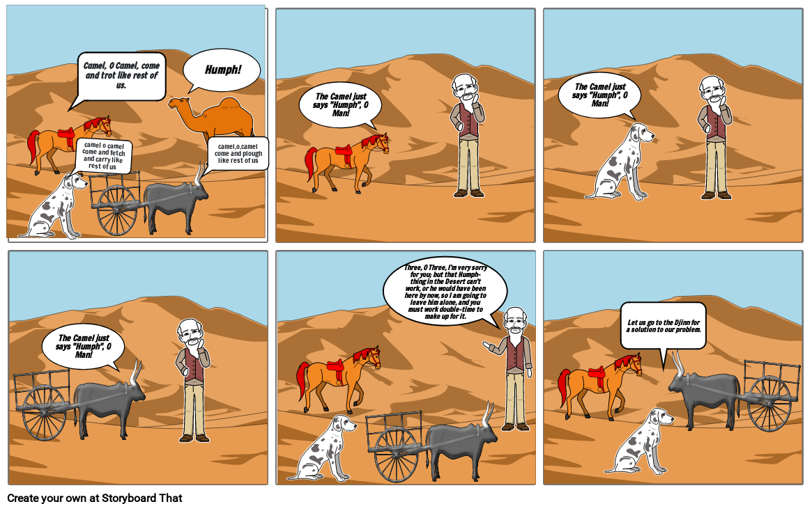 How The Camel Got His Hump Storyboard By Be51b026