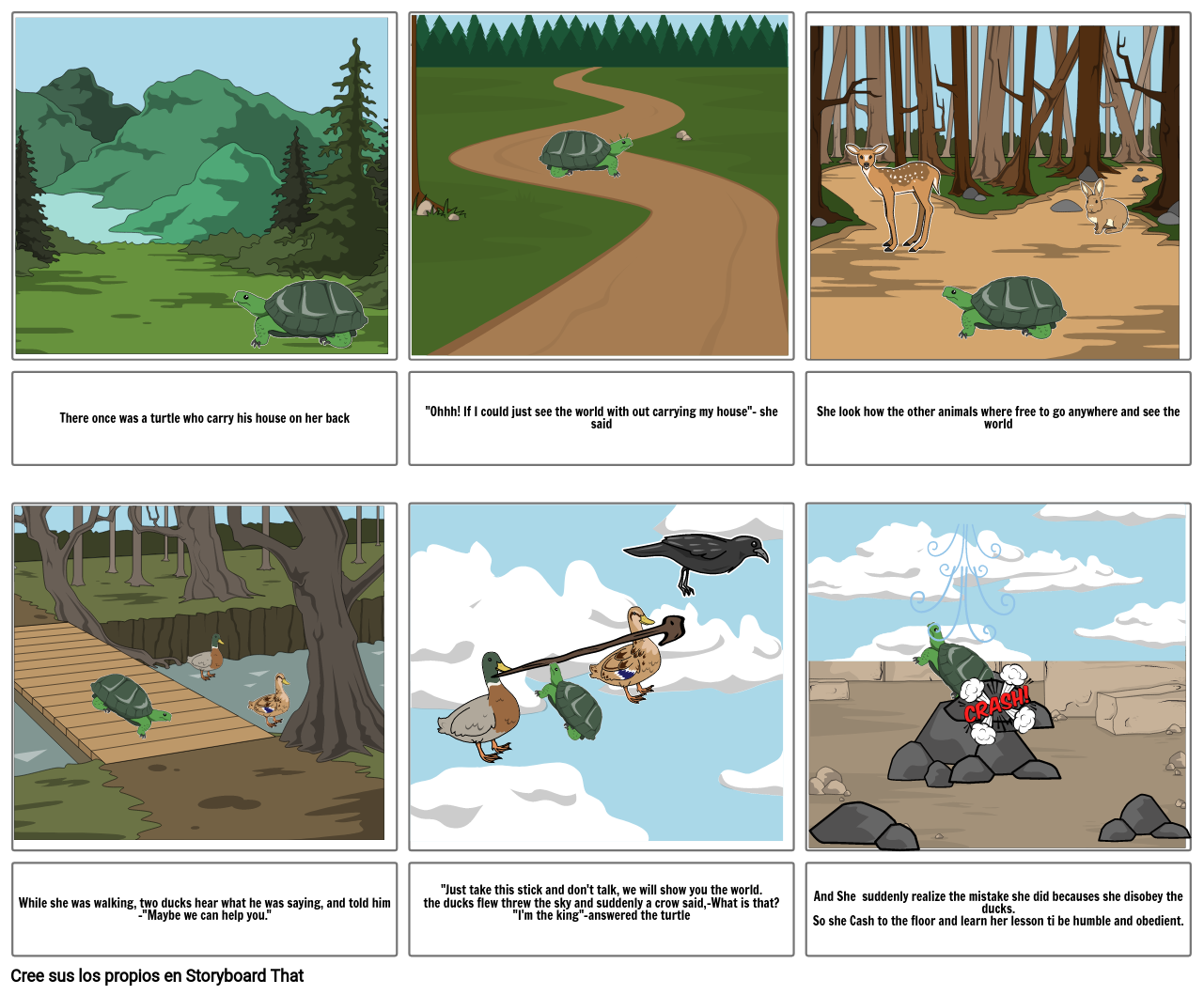 The turtle and the ducks Storyboard by be5d8914