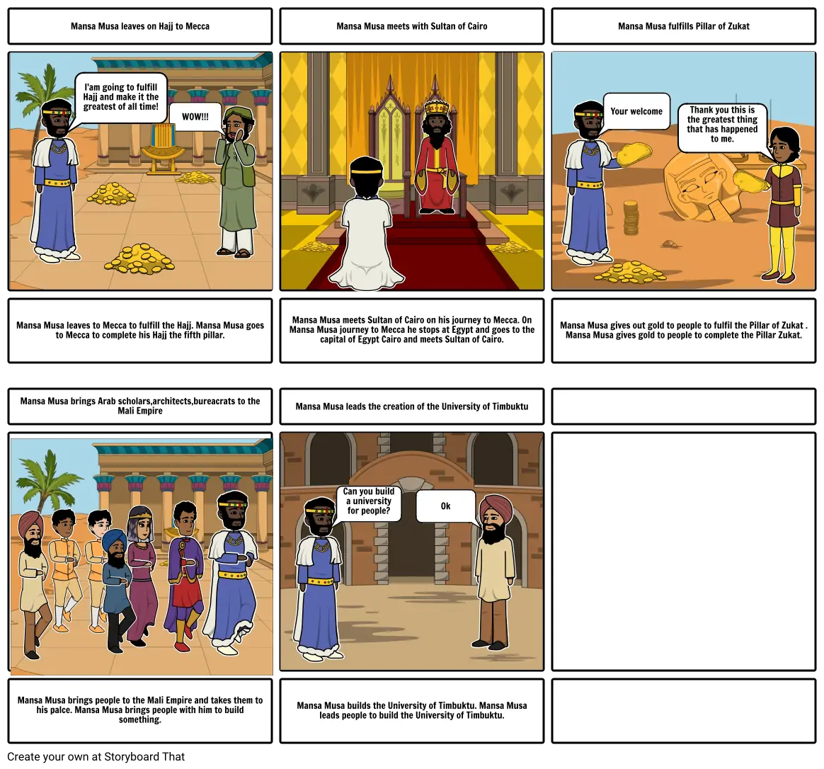 Mansa Musa Storyboad Storyboard par be786341