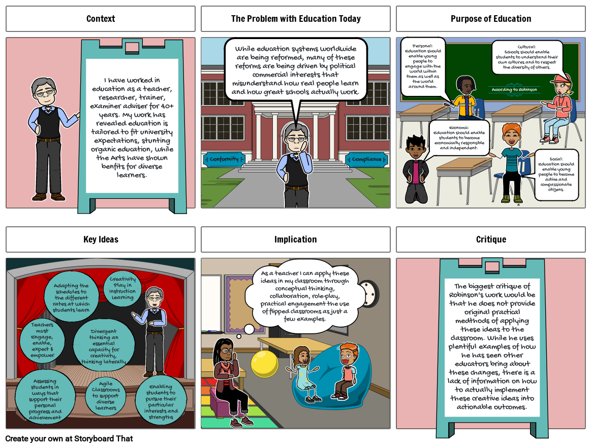 Sir Ken Robinson: A Key Thinker in Education Storyboard