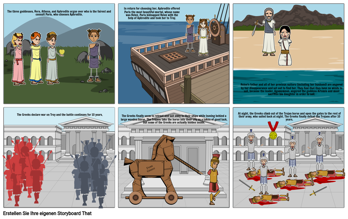 The myth of Troy Storyboard by beatricecavadiniiiiiiiiii