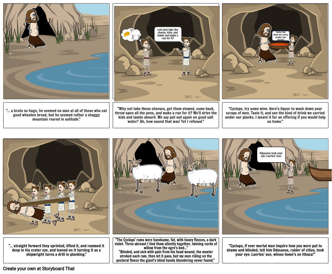 comic strip for the cyclops Раскадровка по befdcd3f