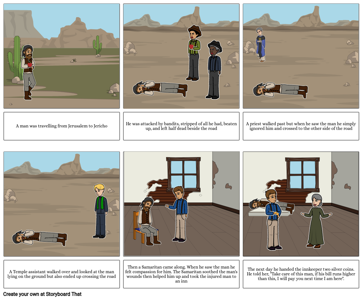 The Good Samaritan Storyboard By Bellalangreo