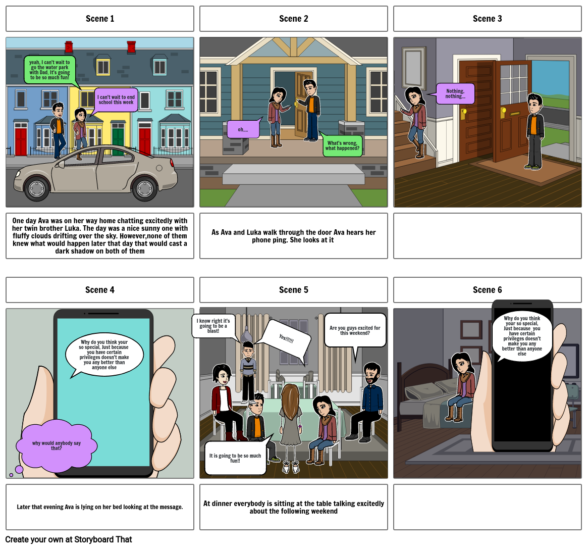 Cyber Safety Storyboard by bellatraws