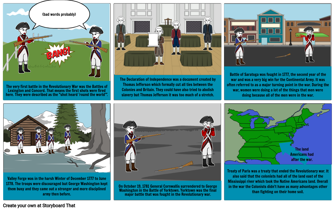 revolutionary-war-timeline-storyboard-by-benjamindrumgoole