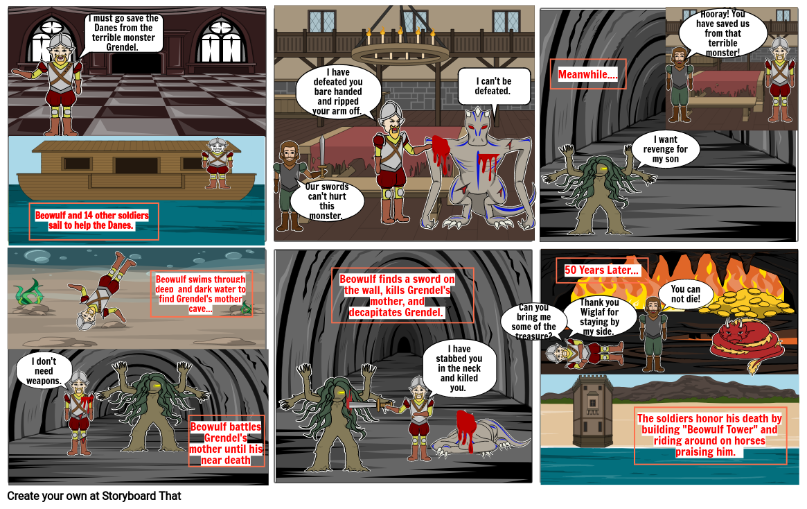 Beowulf Storyboard by bentlee93266
