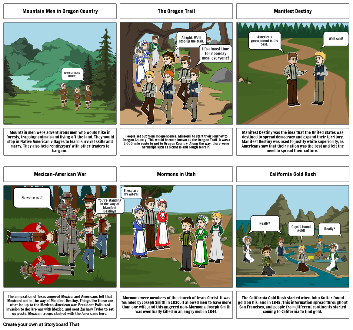 Westward Expansion Storyboard by bf098a29