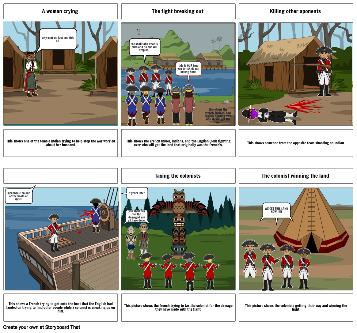 french idian and english war Storyboard by bf0e3c03