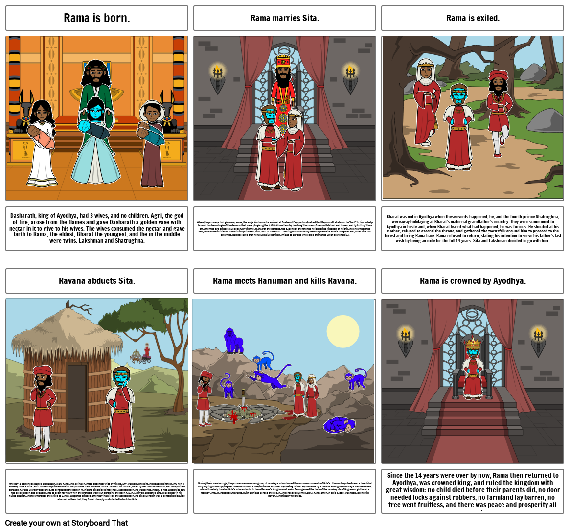 Story of Ramayana Storyboard by bf0eb7d9