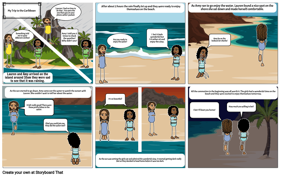 My Trip to the Caribbean Island Storyboard par bf212203