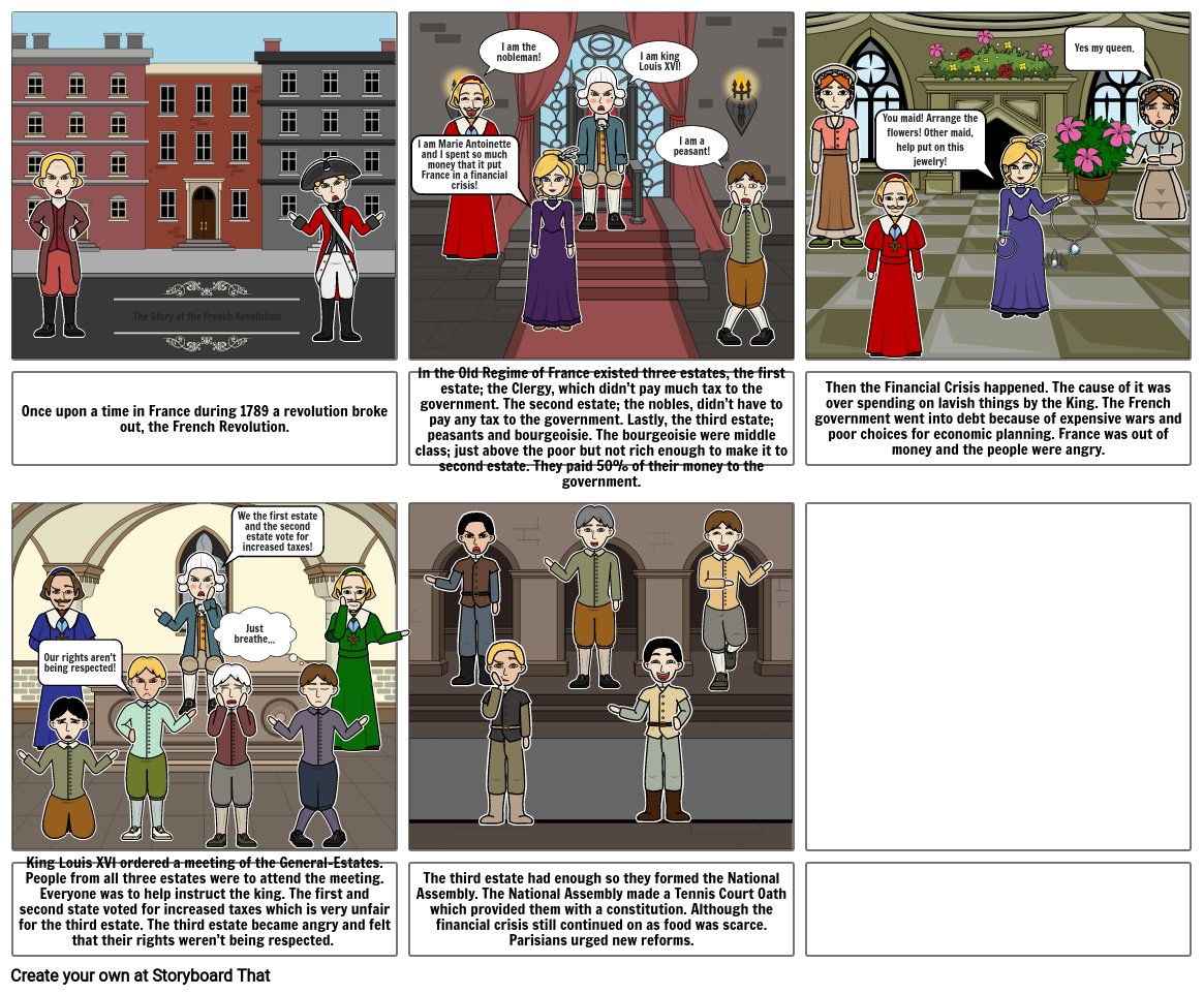 The Story of the French Revolution Storyboard by bf8c640c