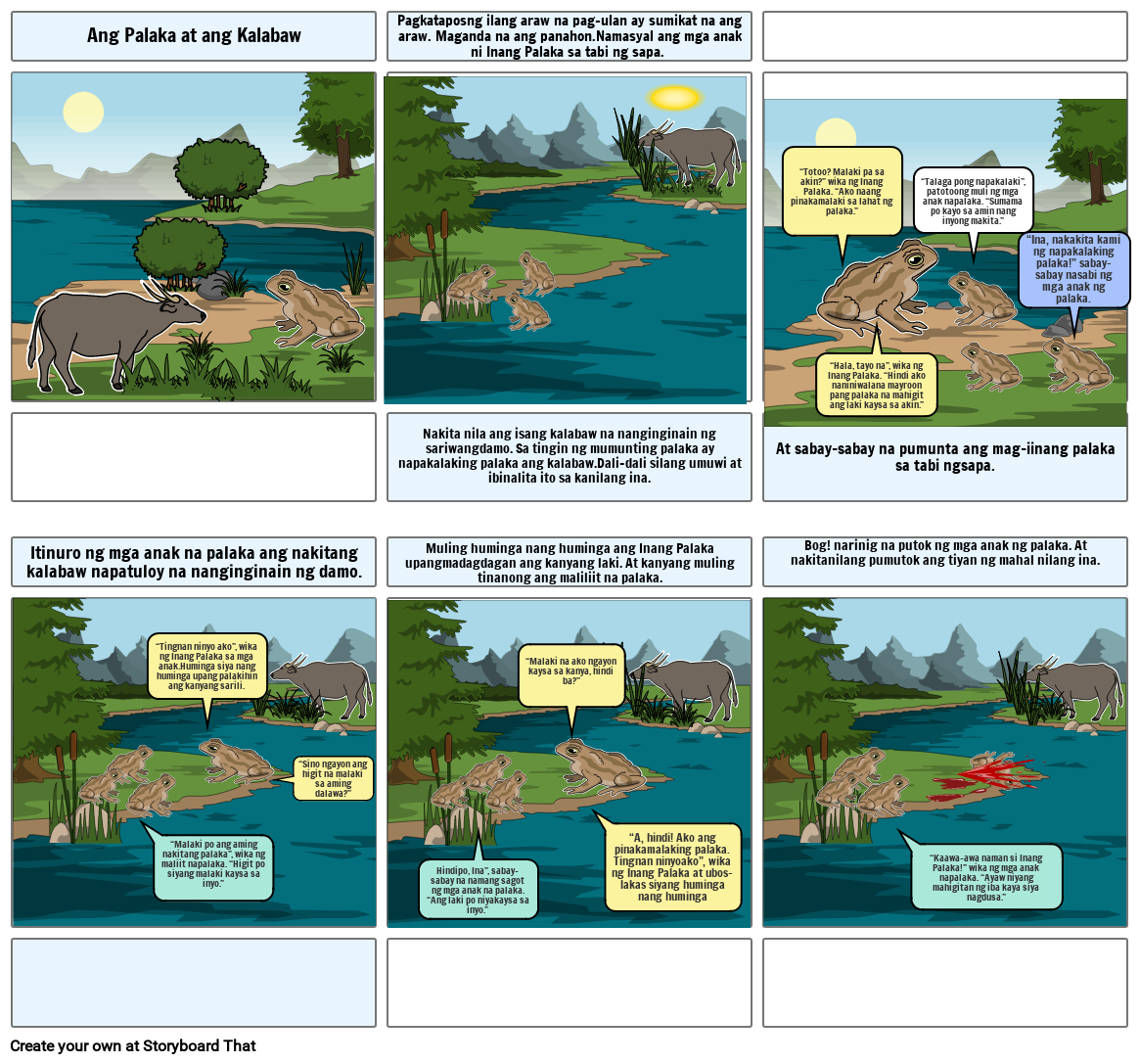 Ang Palaka At Ang Kalabaw Storyboard By Bf9153e9 6031