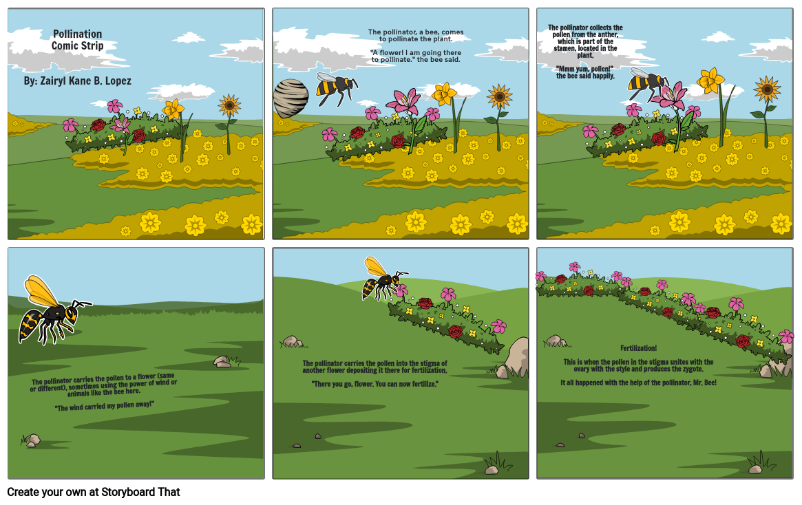 Pollination Comic Strip