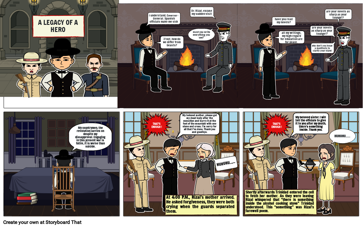 RIZAL Storyboard by bfa7dc43