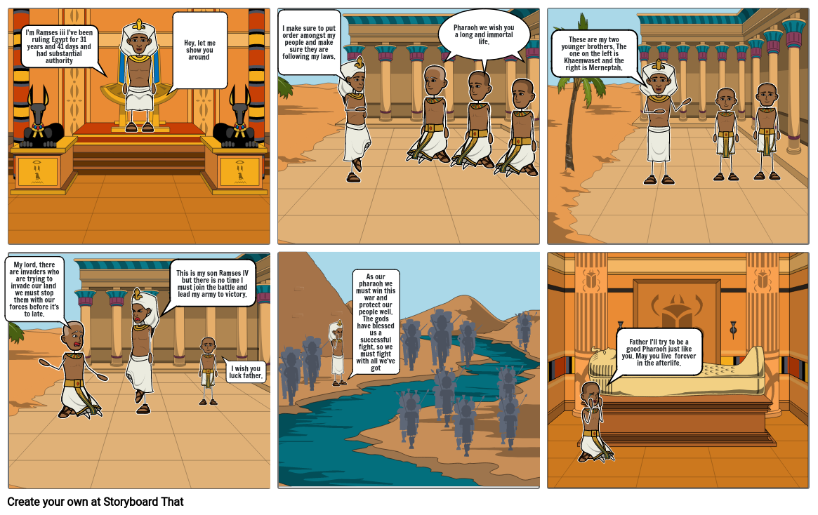 Ramses iii Comic Strip Storyboard by bfd1859a