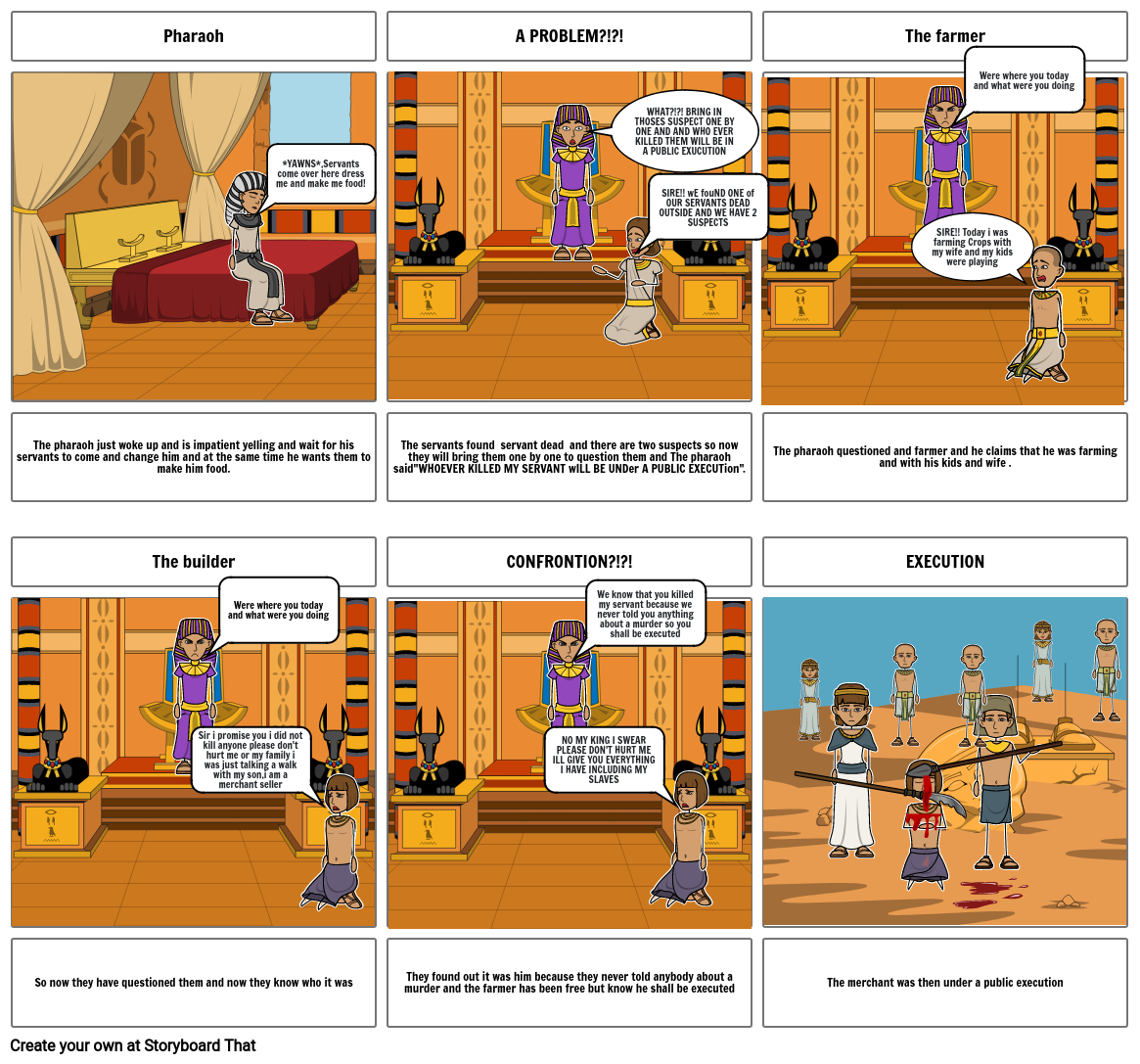 THE MURDER OF ANCIENT EGYPT Storyboard by bff1aee4